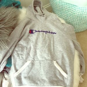 Gray champion hoodie